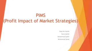 Significance of Profit Impact Models